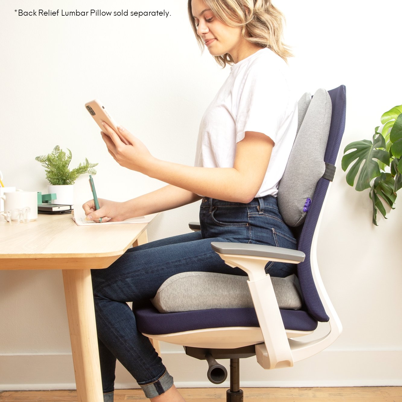 PillowStyle Ergonomic Lumbar Seat Cushion